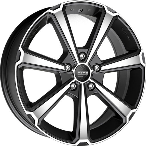 Momo LEGEND Mat zwart gepolijst 18 inch velg