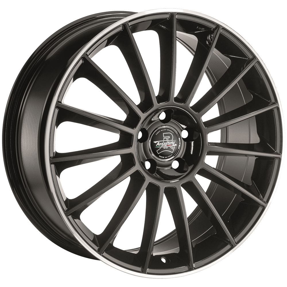Arcasting ICESTORM Zwart met gepolijste rand 19 inch velg
