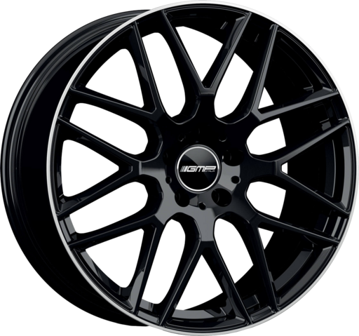 GMP BERGHEM Zwart met gepolijste rand 20 inch velg