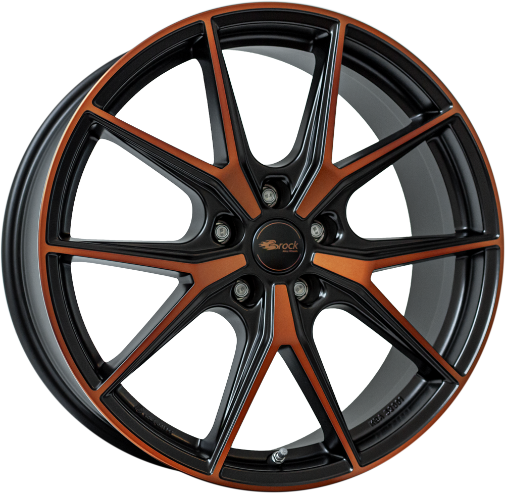 Brock B40 Mat zwart met oranje voorkant 19 inch velg