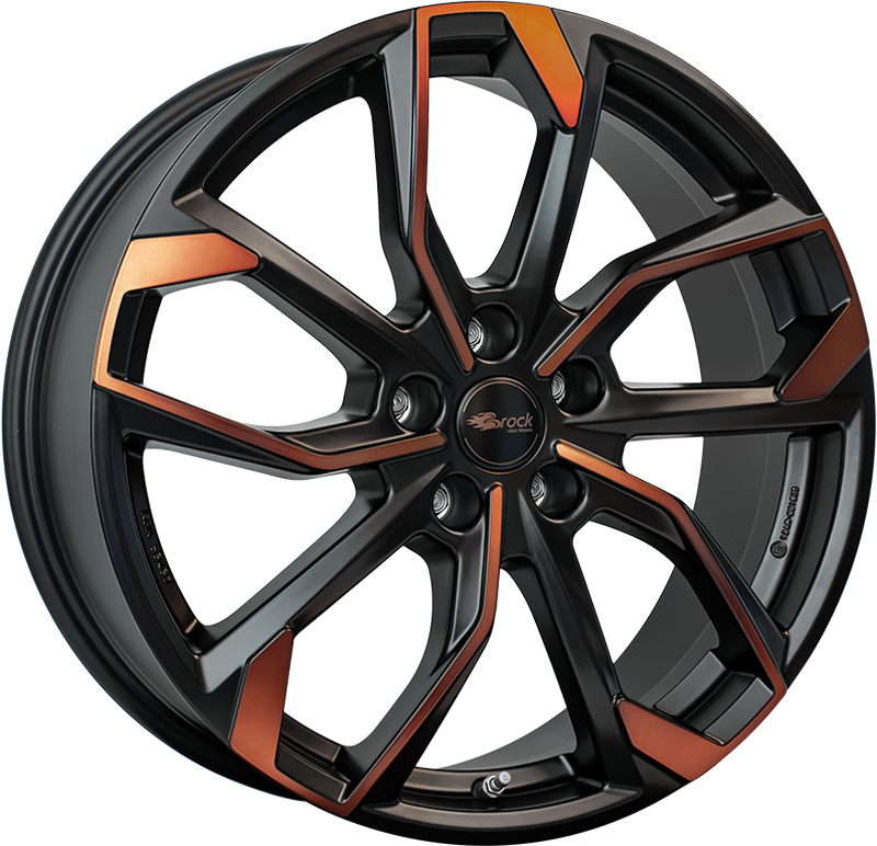 RC Design RC34 Mat zwart met oranje voorkant 19 inch velg