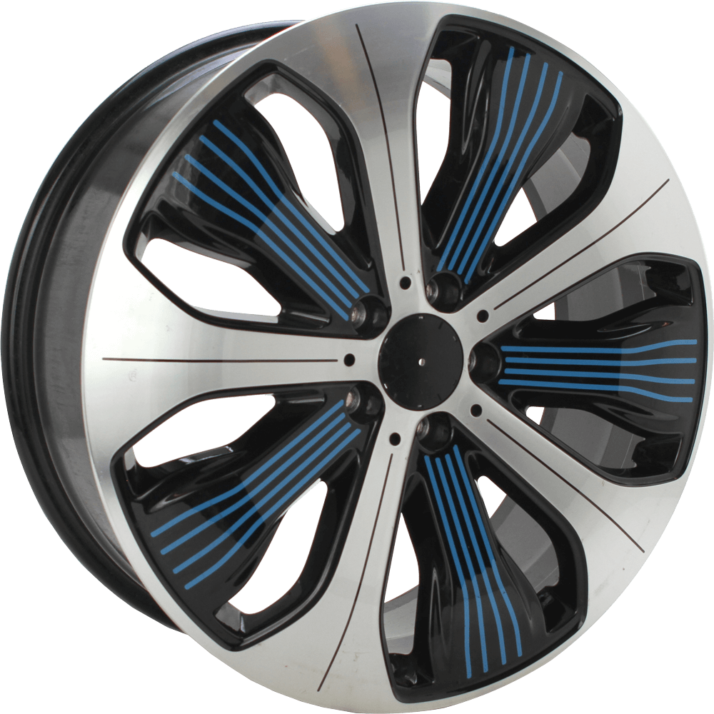 Origineel MERCEDES A2934010300 Zwart blauw gepolijst 20 inch velg