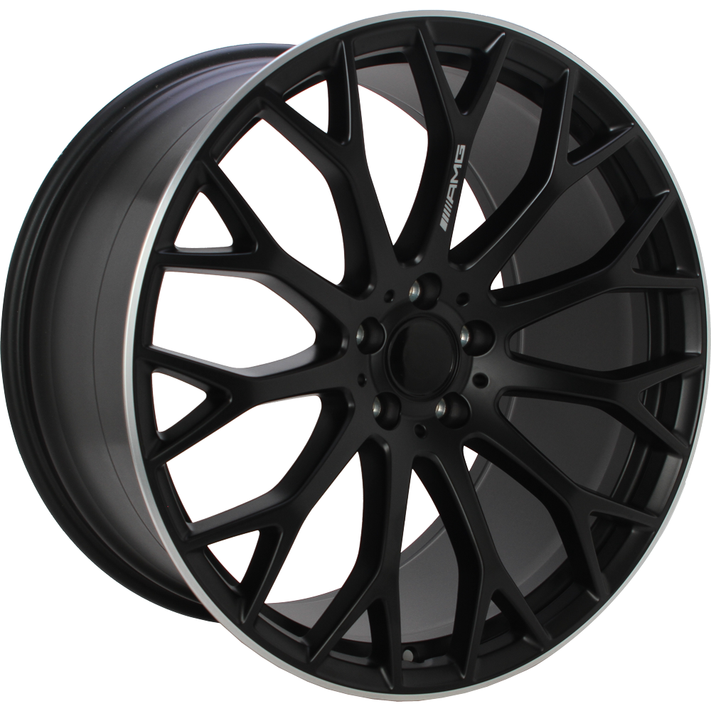 Origineel MERCEDES A2324012800 Mat zwart met gepolijste rand 21 inch velg