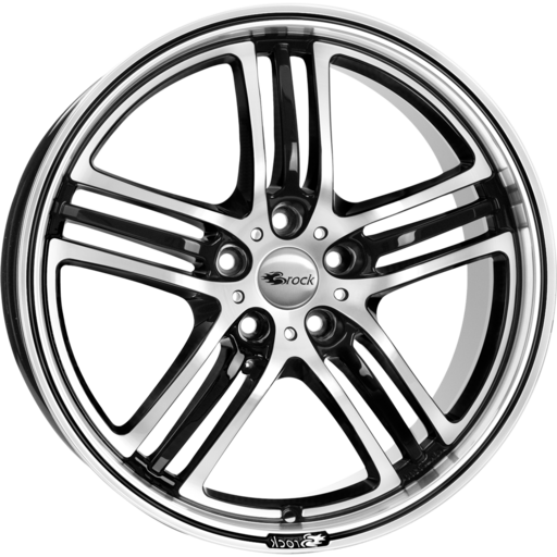 Brock B27 Zwart gepolijst 17 inch velg