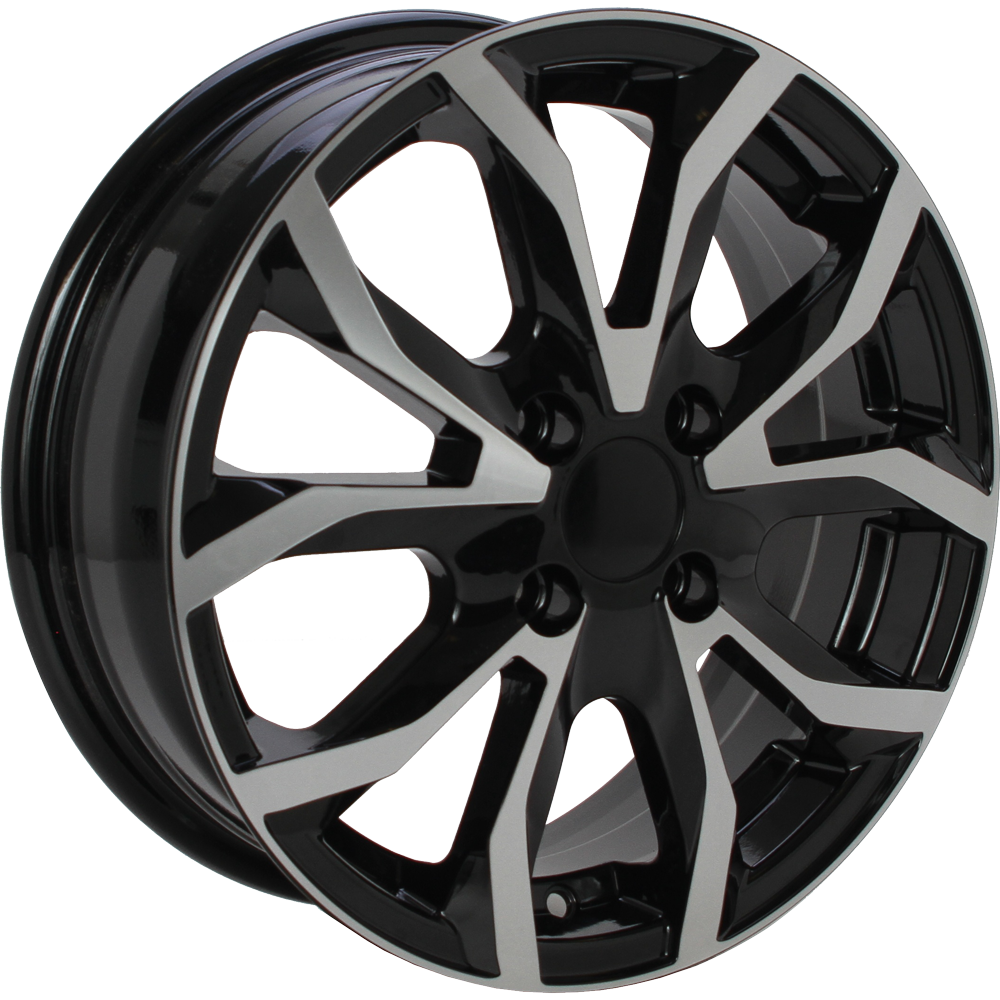 Import 3391 Zwart gepolijst 15 inch velg