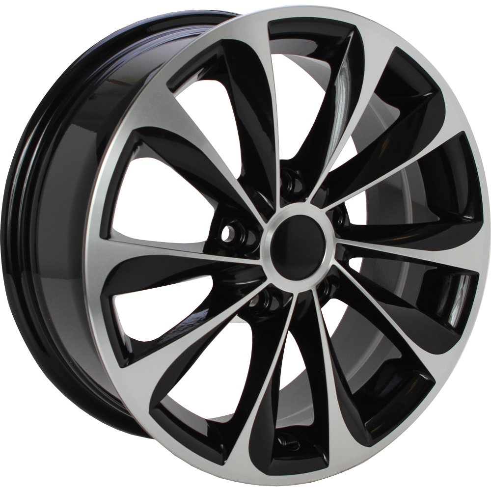 Import 2401 Zwart gepolijst 16 inch velg