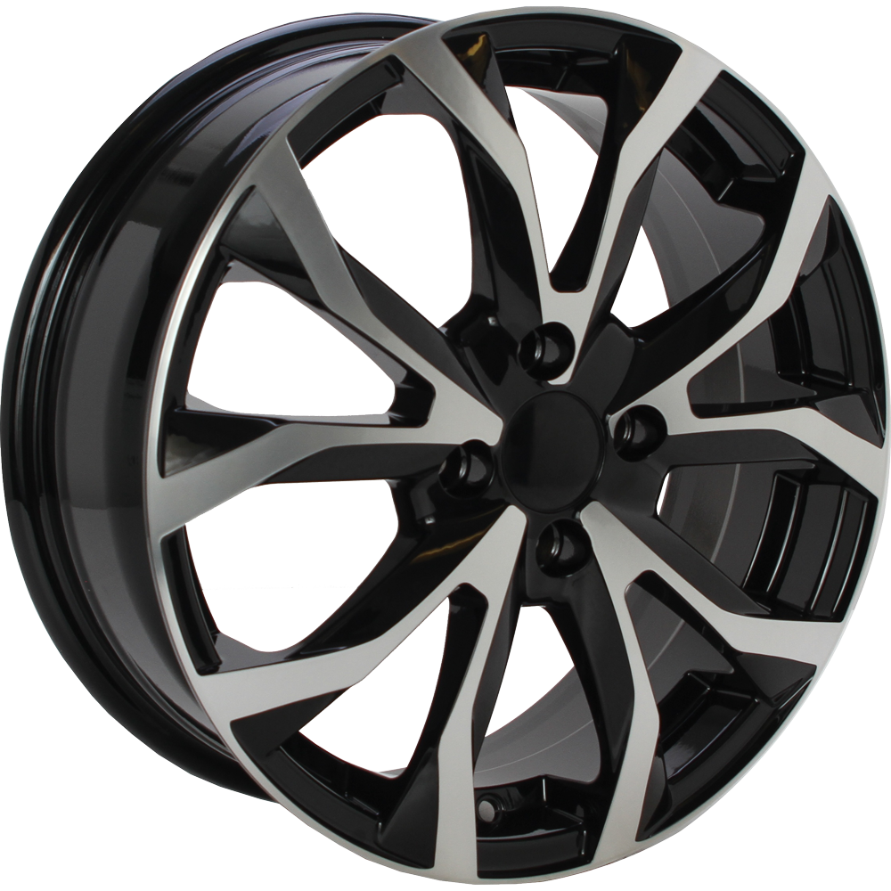 Import 6190 Zwart gepolijst 16 inch velg