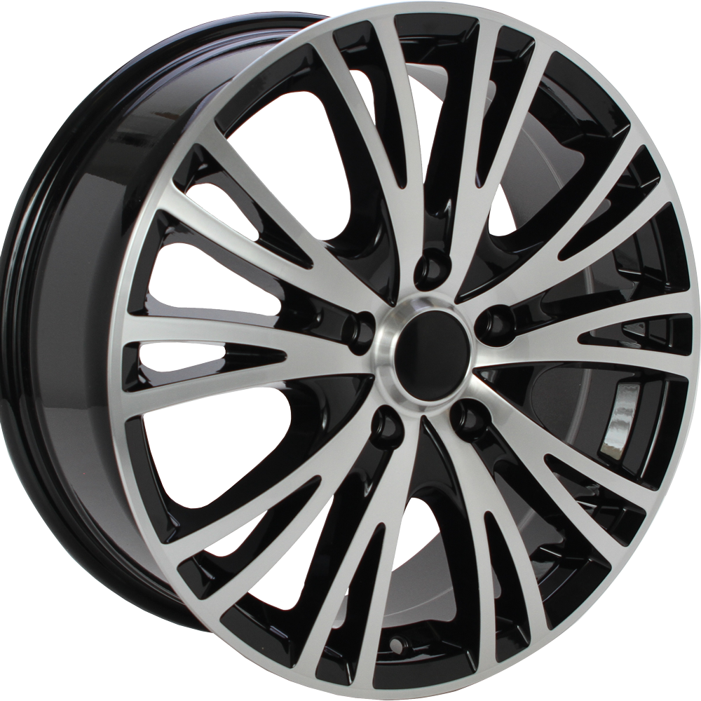 Import 2748 Zwart gepolijst 17 inch velg