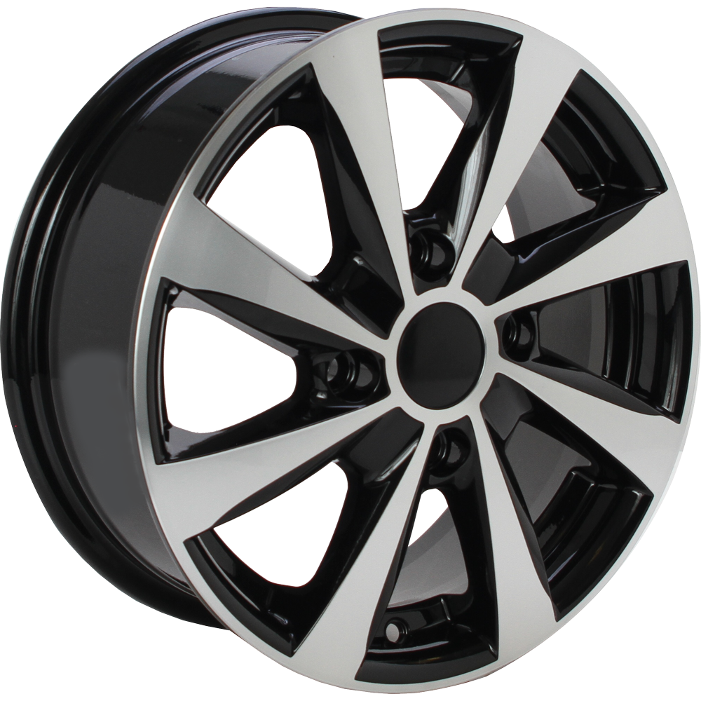 Import 2280 Zwart gepolijst 14 inch velg